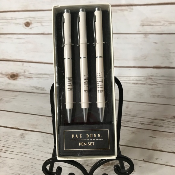 Rae Dunn BE BRAVE BE STRONG Ballpoint Pen Set - Picture 2 of 5